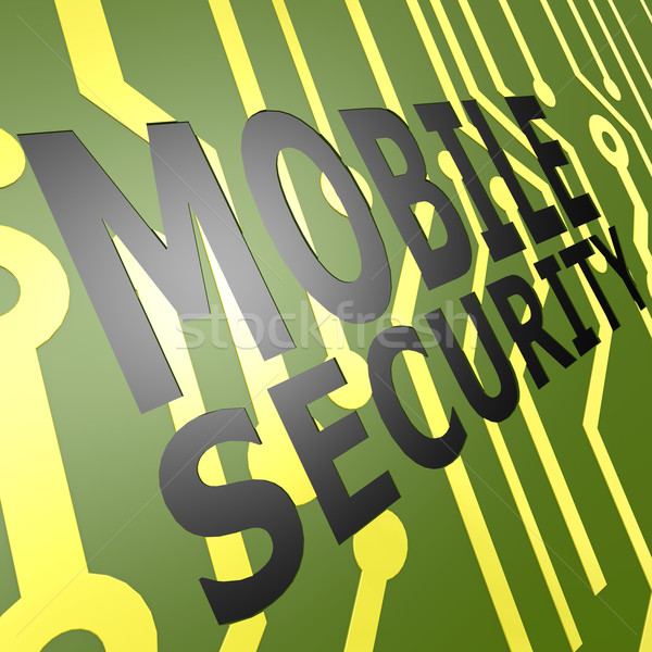 Stock photo: PCB Board with mobile security