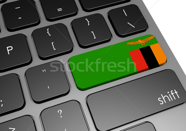Zambia tastiera immagine reso usato Foto d'archivio © tang90246