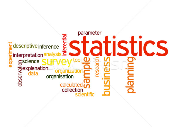 Statistics word cloud Stock photo © tang90246
