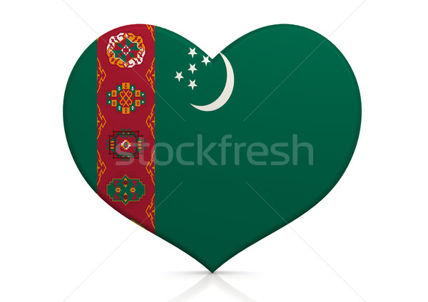 Türkmenistan kalp arka plan seyahat ülke kavram Stok fotoğraf © tang90246
