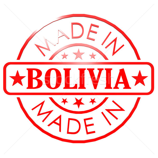 Made in Bolivia red seal Stock photo © tang90246
