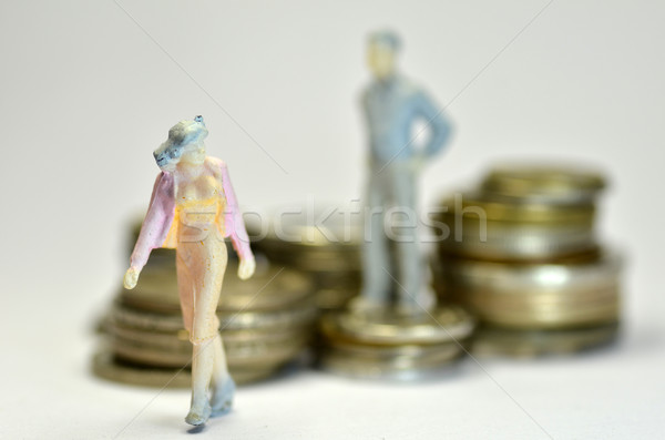 Miniature people with coins  Stock photo © tang90246