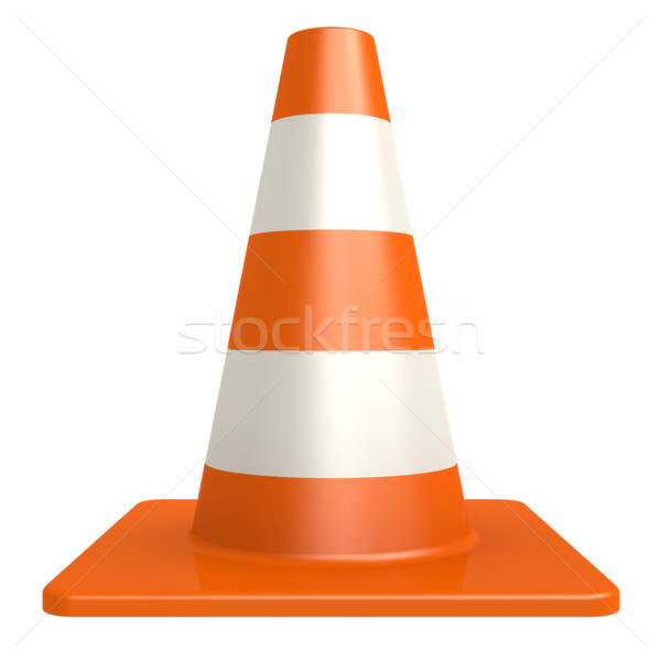 Traffic cone isolated with white background Stock photo © tang90246