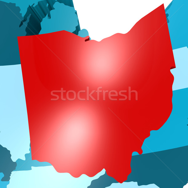 Ohio carte bleu USA image rendu Photo stock © tang90246