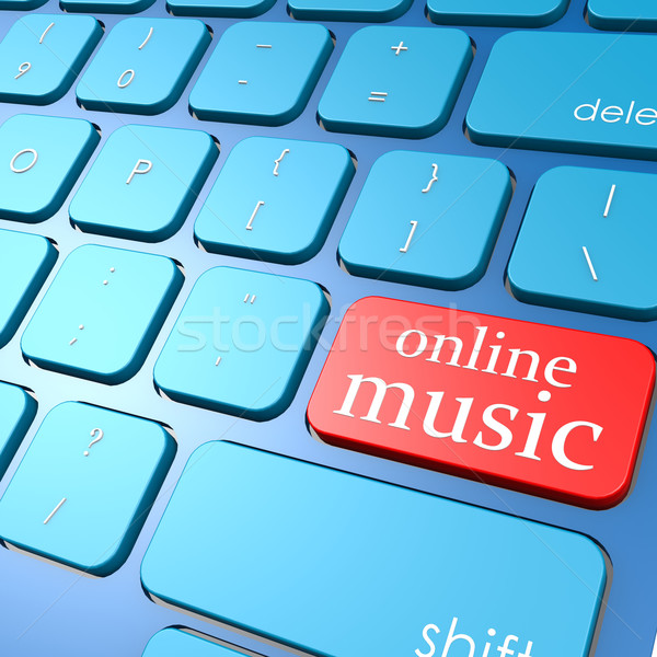 Online music keyboard Stock photo © tang90246