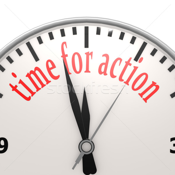 Time for action clock Stock photo © tang90246