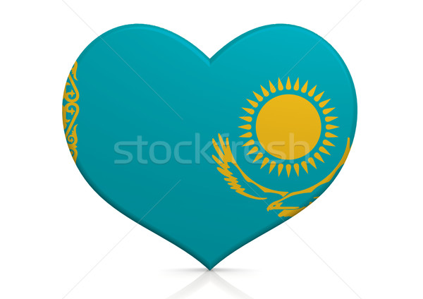 Kazakhstan coeur fond Voyage pays concept [[stock_photo]] © tang90246