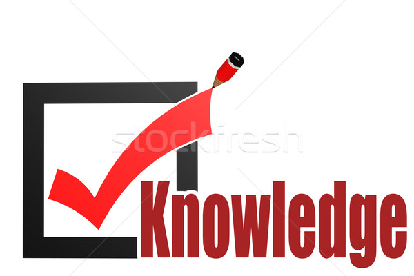 Check mark with knowledge word Stock photo © tang90246