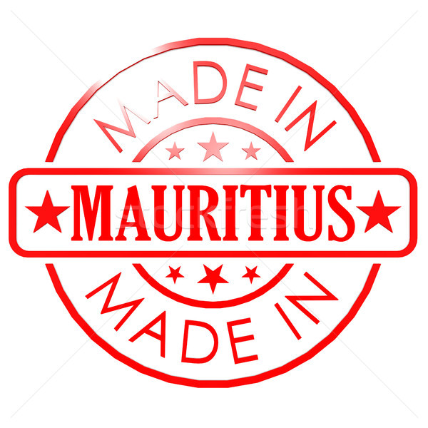 Made in Mauritius red seal Stock photo © tang90246