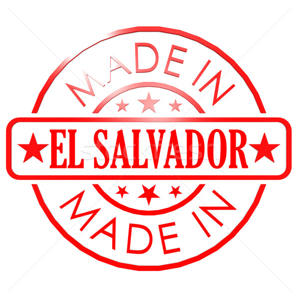 Made in El Salvador red seal Stock photo © tang90246