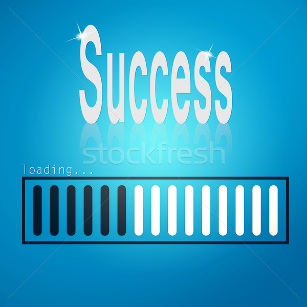 Success blue loading bar Stock photo © tang90246