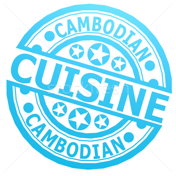 Stock photo: Cambodian cuisine stamp