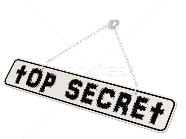 Top secret banner on white background Stock photo © tang90246