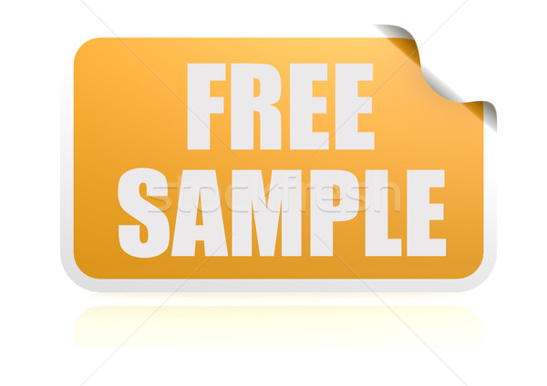 Free sample yellow sticker Stock photo © tang90246