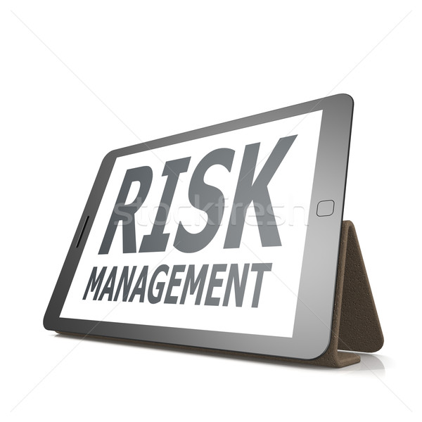Tablet with risk management word Stock photo © tang90246