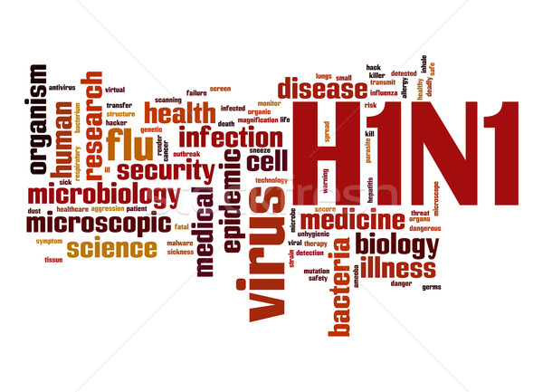 H1n1 szófelhő orvosi gyógyszer tudomány kutatás Stock fotó © tang90246