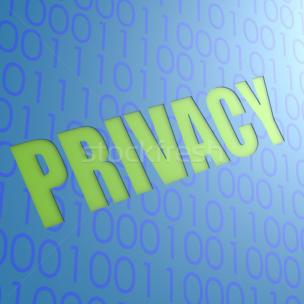 Privacy computer Blauw digitale veiligheid bescherming Stockfoto © tang90246