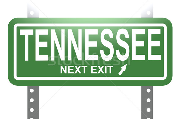 Tennessee zielone podpisania pokładzie odizolowany obraz Zdjęcia stock © tang90246