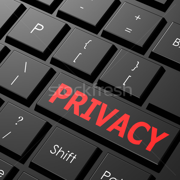 Tastiera privacy business tecnologia sicurezza rete Foto d'archivio © tang90246