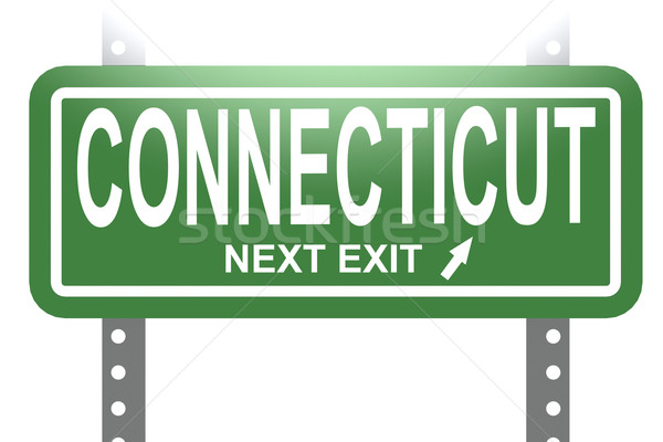 Connecticut green sign board isolated Stock photo © tang90246