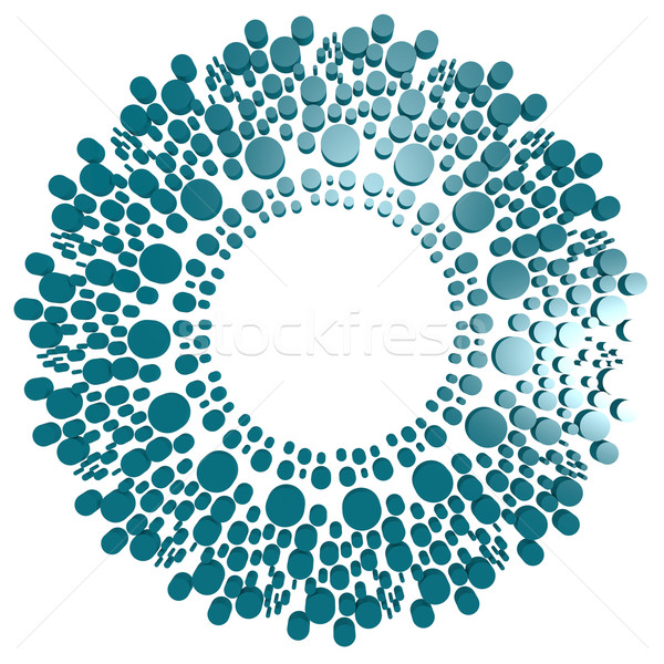 Blue circle with dot Stock photo © tang90246