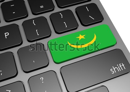 таблетка Мавритания флаг изображение оказанный Сток-фото © tang90246