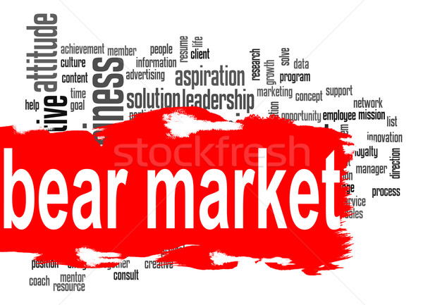 Stock fotó: Medve · piac · szófelhő · piros · szalag · kép