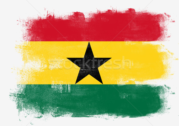Vlag Ghana geschilderd borstel solide abstract Stockfoto © tang90246