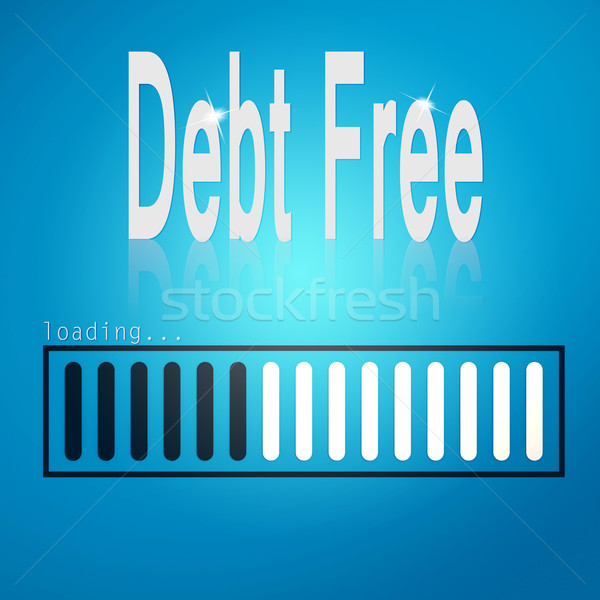 Debt free blue loading bar Stock photo © tang90246
