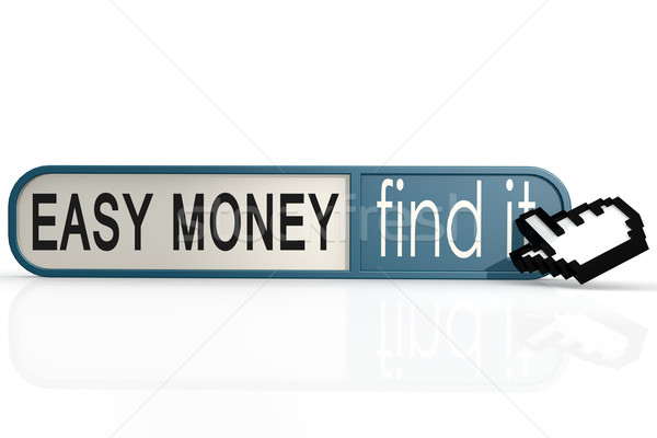 Easy Money word on the blue find it banner Stock photo © tang90246