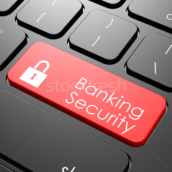 Bancaires sécurité clavier image rendu Photo stock © tang90246