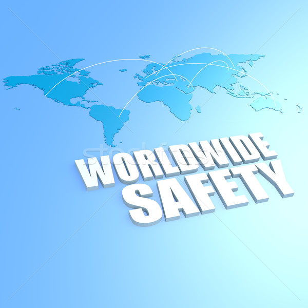 Stockfoto: Wereldwijd · veiligheid · wereldkaart · internet · wereldbol · wereld