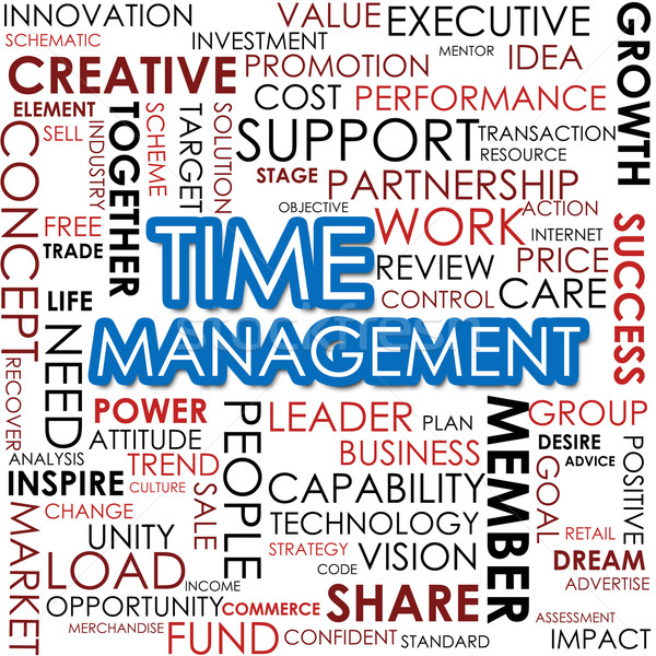 Time management word cloud Stock photo © tang90246