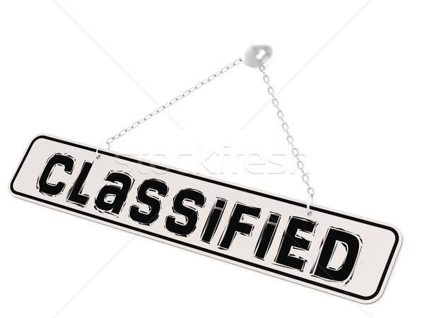 Classified banner on white background Stock photo © tang90246