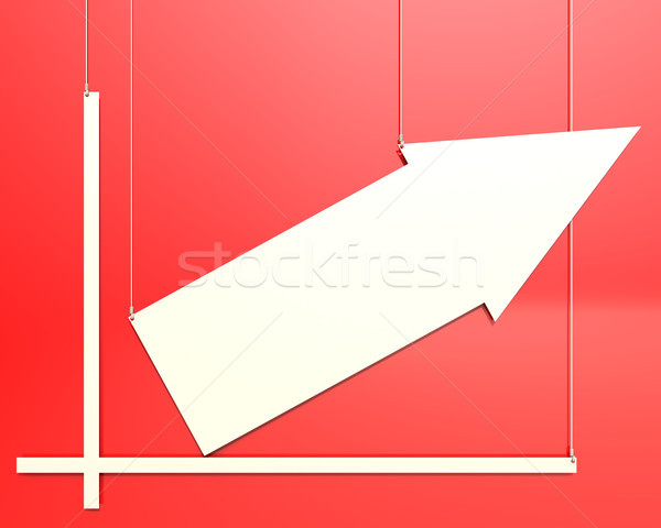 Blank chart hang on red background Stock photo © tang90246