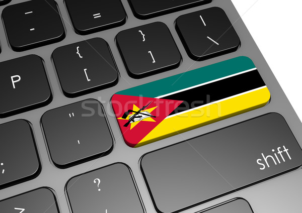 Mozambik billentyűzet kép renderelt mű használt Stock fotó © tang90246
