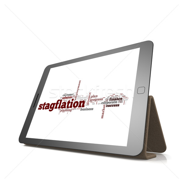 Foto d'archivio: Word · cloud · tablet · immagine · reso · usato