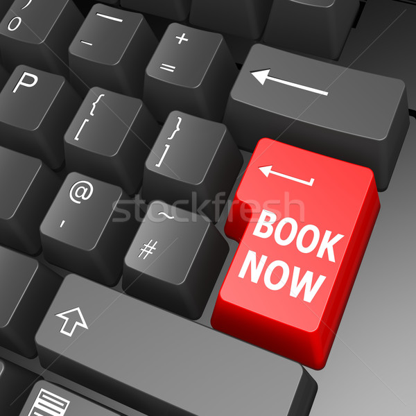 Book now key on computer keyboard Stock photo © tang90246