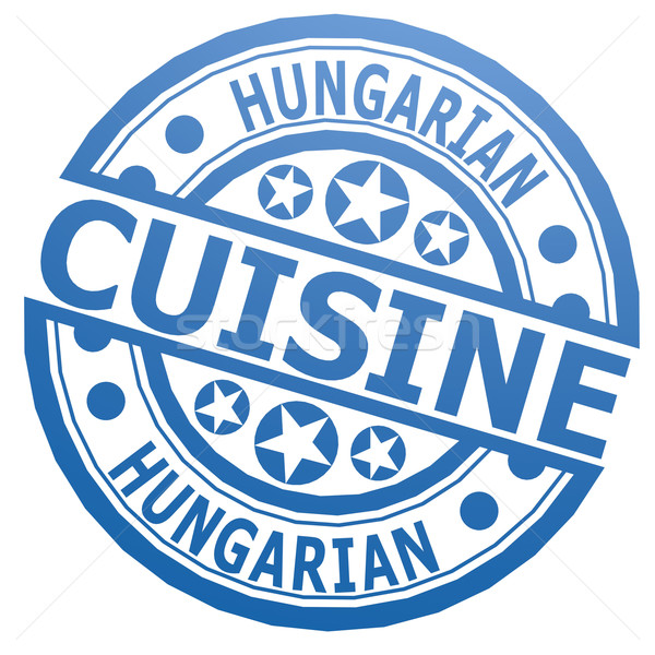 Węgierski kuchnia pieczęć żywności kuchnia gotować Zdjęcia stock © tang90246
