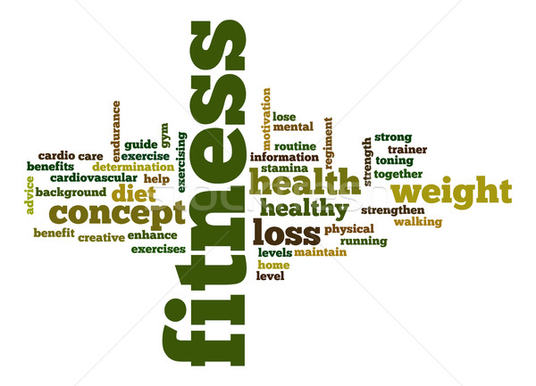 Fitness word cloud Stock photo © tang90246