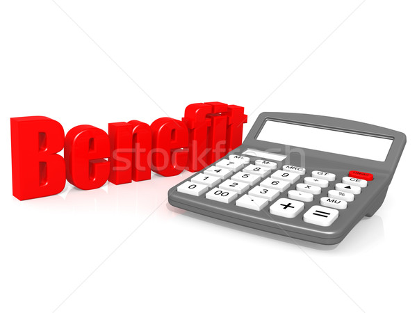 Beneficiar calculadora trabalhar caneta fundo banco Foto stock © tang90246