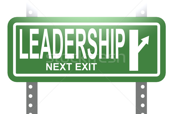 Leadership green sign board isolated Stock photo © tang90246