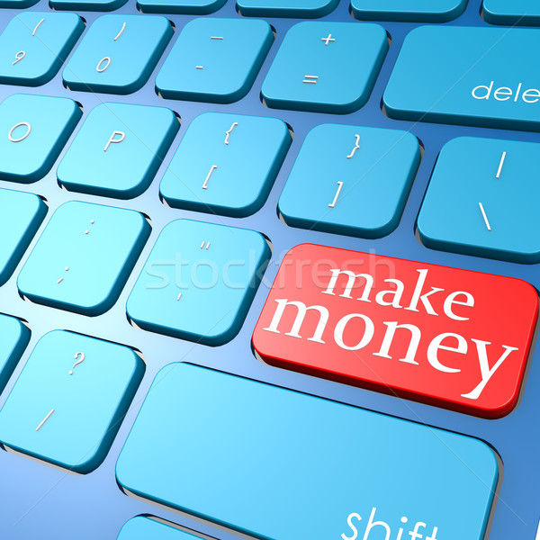 Stock photo: Make money keyboard
