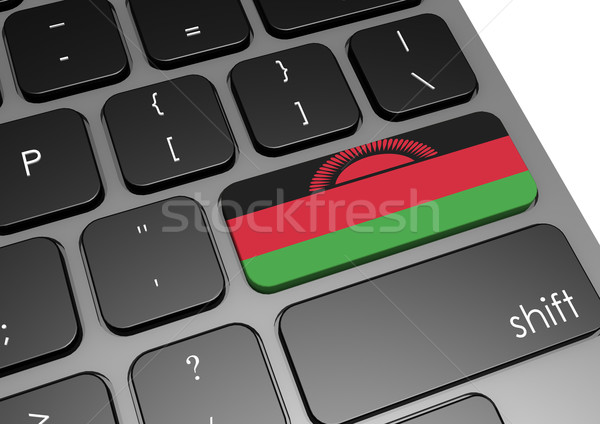 Malawi tastiera immagine reso usato Foto d'archivio © tang90246