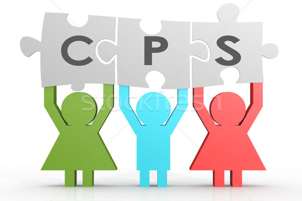 CPS - Cost per Sale puzzle in a line Stock photo © tang90246