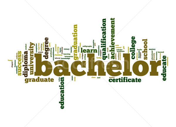 Bachelor Wort-Wolke Bildung Erfolg College Universität Stock foto © tang90246