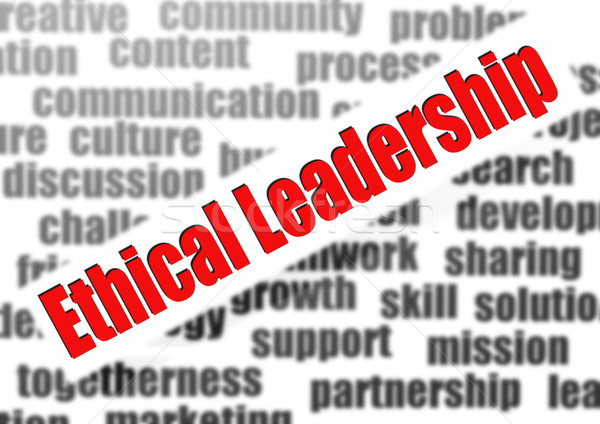 Ethisch leiderschap woordwolk model markt denk Stockfoto © tang90246