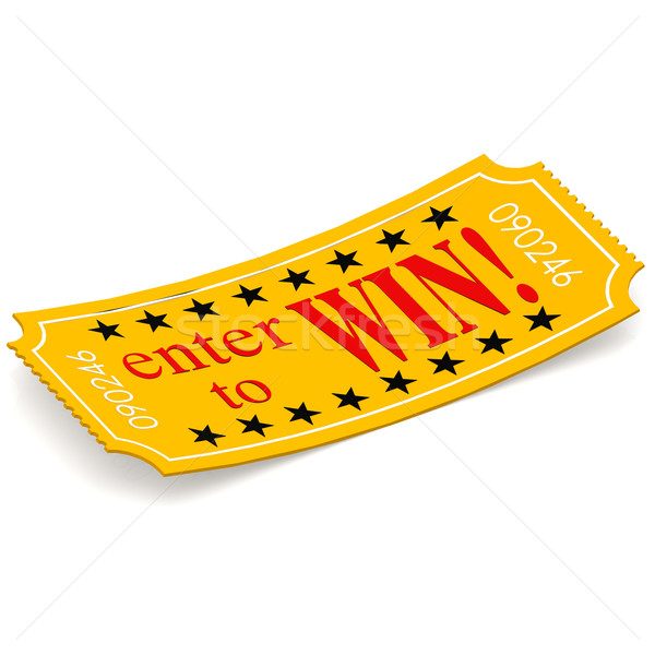 Enter to win ticket on white background Stock photo © tang90246