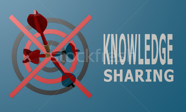 Dart board blue knowledge sharing Stock photo © tang90246