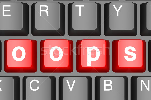 Oops button on modern computer keyboard Stock photo © tang90246